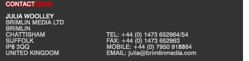 Julia Woolley. Brimlin Media LTD., Brimlin, Chattisham, Suffolk. IP8 3QQ